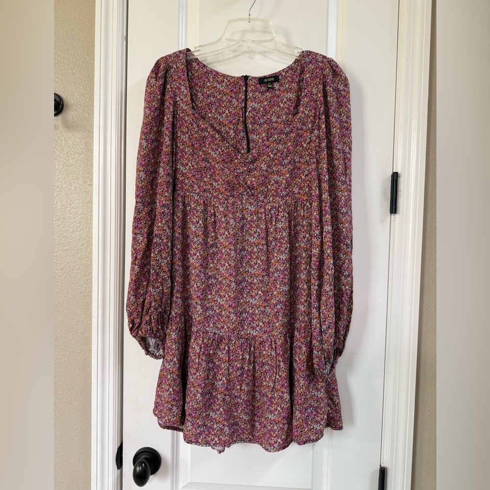AFRM size small dress long sleeve floral print